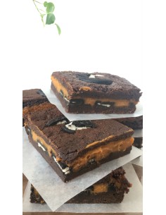 brownie relleno de oreo y ddl