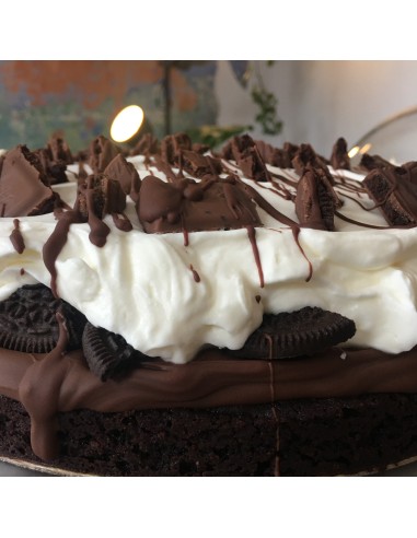 brownie cake nutella y oreo